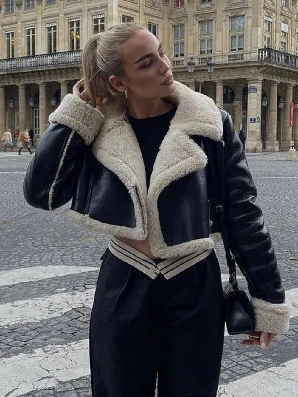 Used Zara Double Faced Crop Jacket Blogers Fav - Picture 1 of 16
